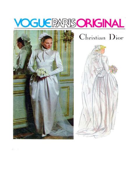 Christian Dior Wedding Gown Sewing Pattern Vogue Paris Original