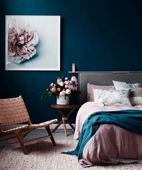 Navy And Blush Bedroom Inspiration Peach Bedroom Bedroom Diy Bedroom