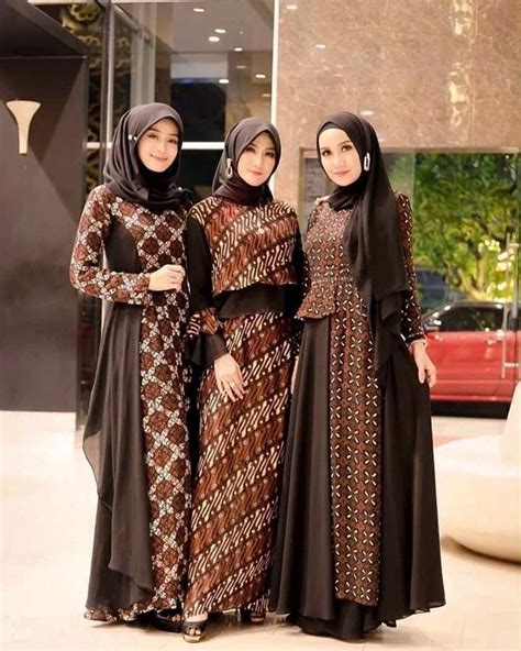 Model Baju Gamis Kombinasi Batik Desain Baju Pengantin Pesta Dan Kondangn