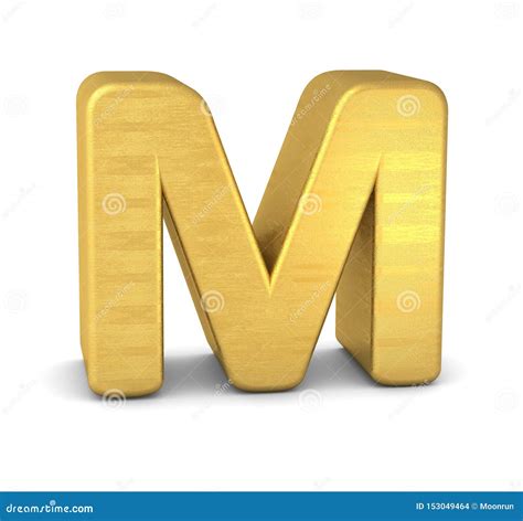 3d Letter M Gold Stock Illustration Illustration Of Alphabetic 153049464