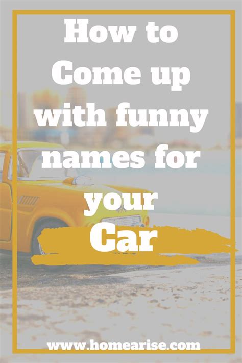 250 Unique Creative And Funny Car Names — Find Nicknames Car Names