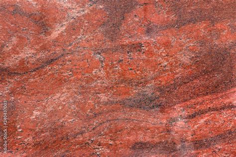 Natural Stone Red Granite Texture Background Bright Hard Red Granite