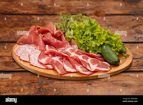 Platter Of Mixed Cold Cuts Stock Photo Alamy