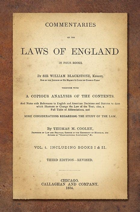 Commentaries On The Laws Of England In Four Books With A Copious