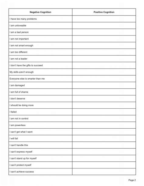 Challenging Cognitive Distortions Worksheet Pdf Therapybypro