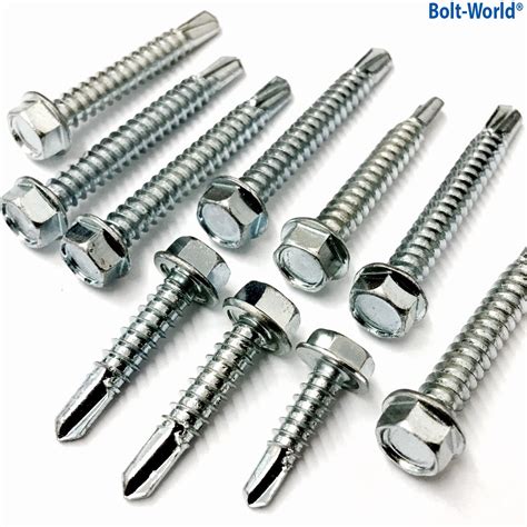 Self Drilling Hex Head Tapper Tapping Screw Tappers Bolt Screws Bright