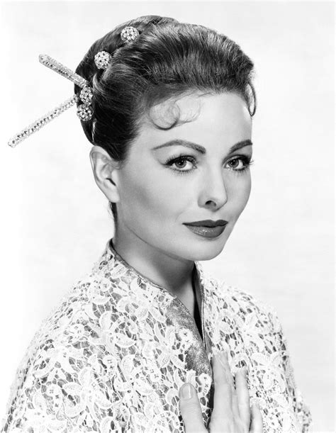 Actress Jeanne Crain Rocking An Elegant Asian Inspired Ensemble And Hairstyle Vintage