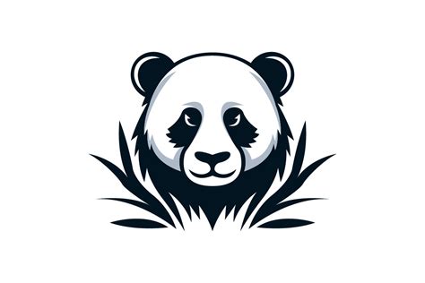 Panda Head Logo Vector Illustration Graphic By Crazinx · Creative Fabrica