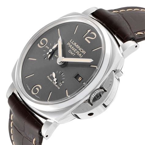 Panerai Luminor Due Gmt Anthracite Dial Automatic Mens Watch Pam00944