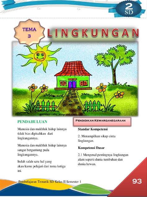 Ini artinya buku guru untuk kelas 3 ini telah terjadi perubahan sebanyak dua kali. Bahan Ajar Pembelajaran Tematik Sd Kelas 2 Semester 1 ...