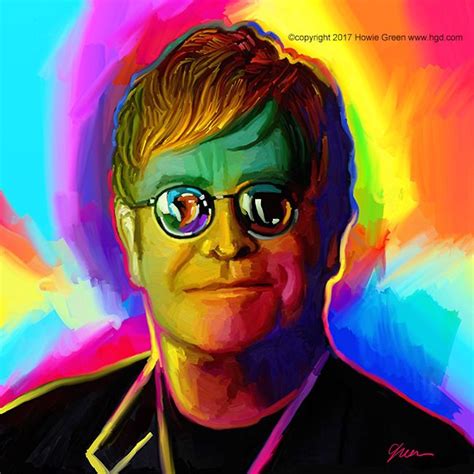Elton John Pop Art Portrait Pop Art Portraits Pop Art Rock N Roll Art