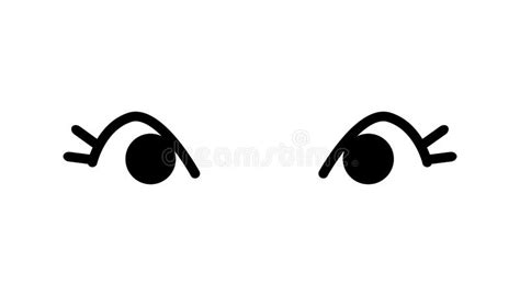 Eye Cartoon Icon Cute On White Background Stock Vector Illustration