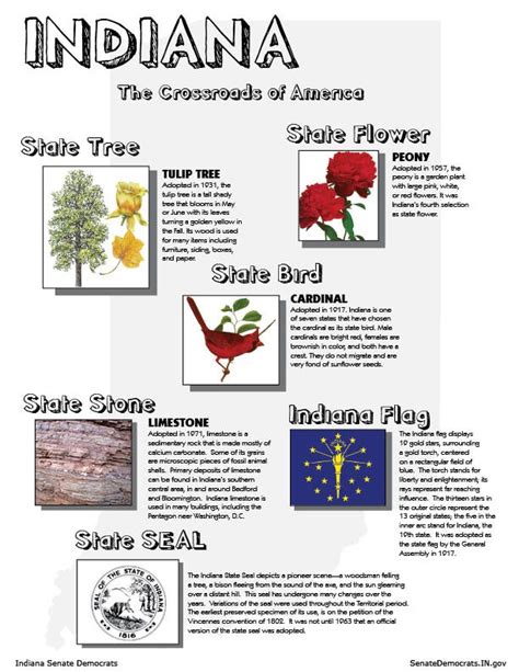 Indiana Facts Map And State Symbols