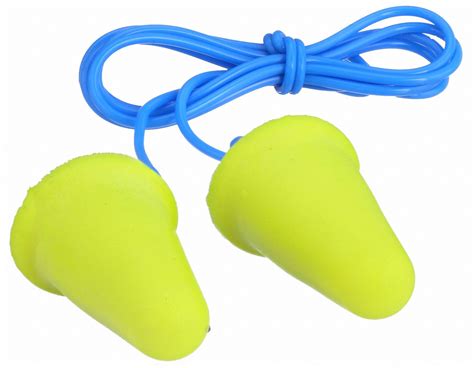 3m Cone Ear Plugs 30 Db Noise Reduction Rating Nrr Corded M Yellow