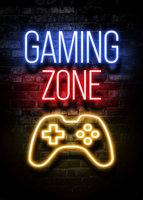 Wall Art Print Gaming Zone Ts And Merchandise Ukposters