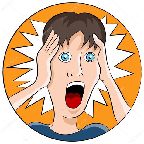 Shocked Facial Expression — Stock Vector © Cteconsulting 49284429