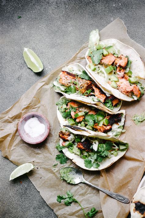 Maybe you would like to learn more about one of these? Blackened Salmon Tacos with Avocado Cilantro Sauce and ...
