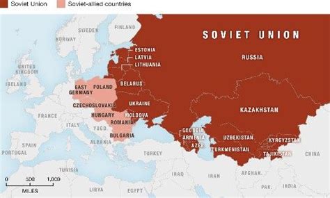 This Map Shows The Soviet Union And Its Eastern European Allies Before