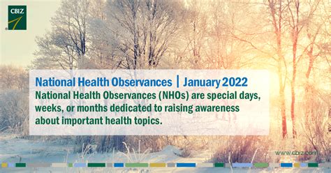 National Health Observances January 2022