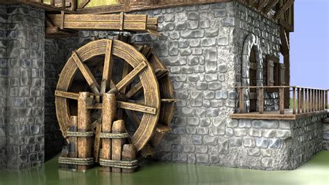 Medieval Watermill 3d Turbosquid 1456797