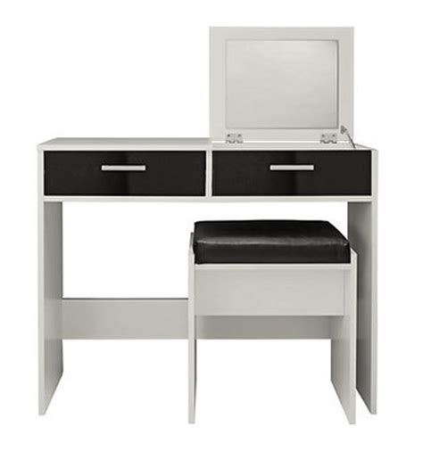 Main menu home & living home by room. Sywell White & Black Dresser & Stool 615/7304