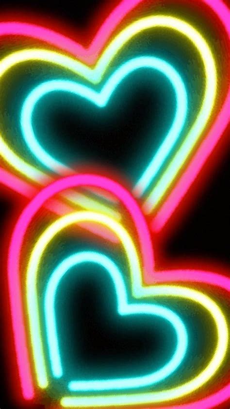 Neon Hearts Wallpapers Wallpaper Cave