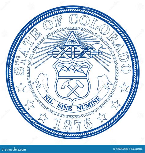 Colorado State Seal Stock Illustration Illustration Of Seal 130765132