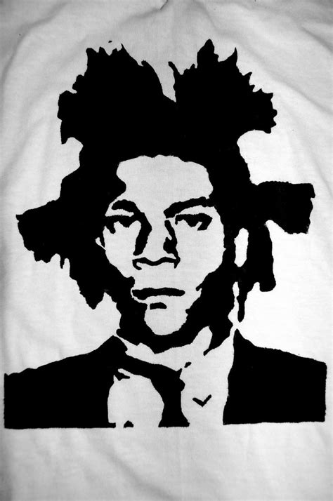Jean Michel Basquiat Hand Stenciled T Shirt