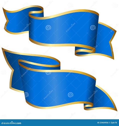 Blue Ribbon Collection Stock Vector Illustration Of Style 23464956