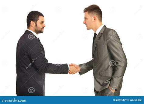 Business Men Giving Hand Shake Stock Image Image Of Corporate Deal