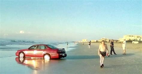 Car Gets Stuck In Sand In Cocoa Beach Driver Arrested