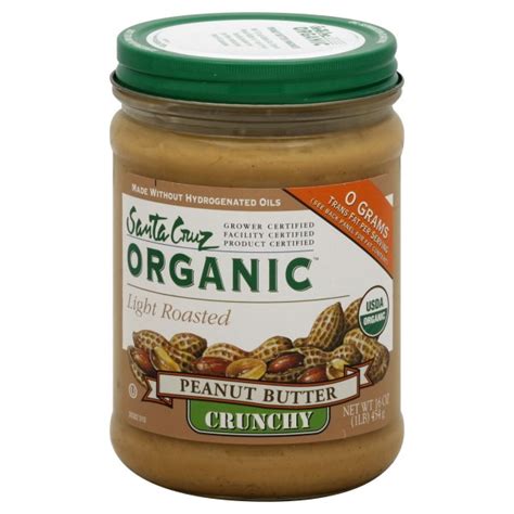 Stop the processor, use a spoon to stir mixture and continue mixing on low speed until smooth and creamy. Santa Cruz Organic Peanut Butter Light Roasted Crunchy