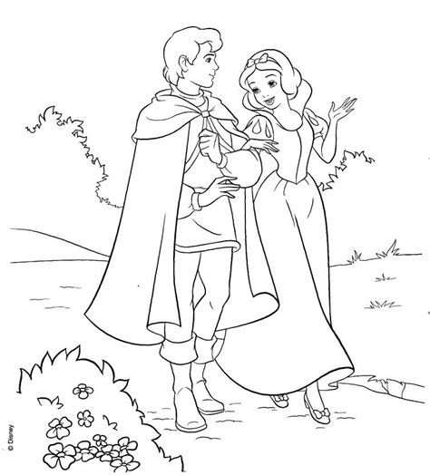 Snow white mirror coloring pages. Snow white and her prince | Snow white coloring pages ...