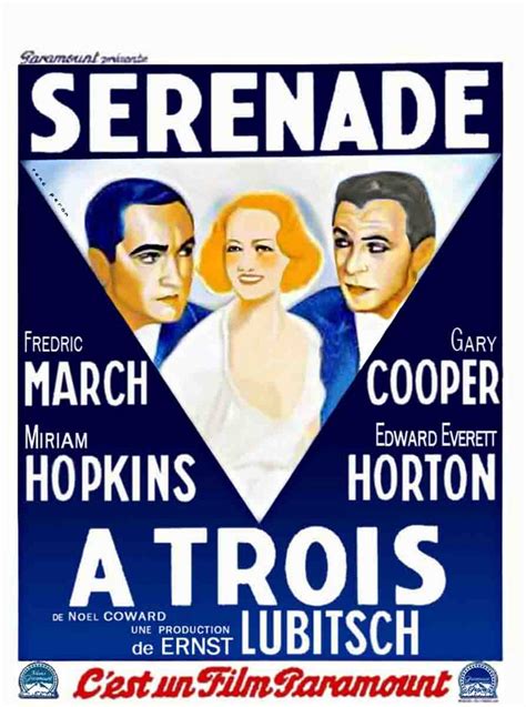 Affiche De Sérénade à Trois Cinéma Passion