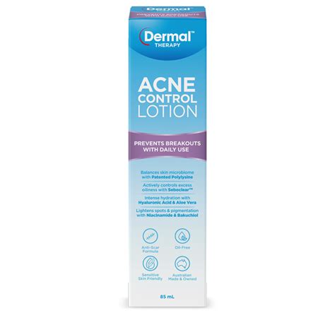 Acne Control Lotion Treatments For Acne Skin Dermal Therapy