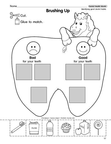 Dental Health Worksheets For Kindergarten Kidsworksheetfun