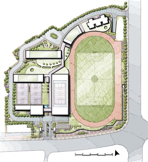 School Master Plan Landscape Design Campus Design School Building