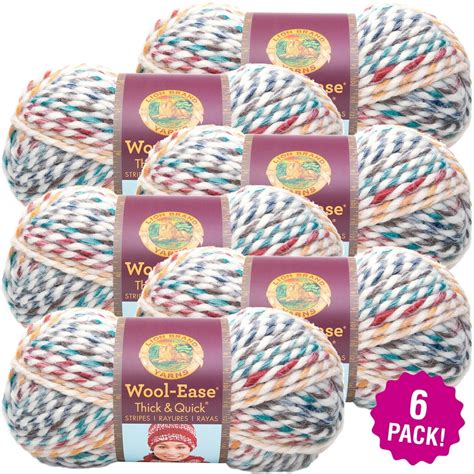 Lion Brand Wool Ease Thick And Quick Yarn Hudson Bay Multipack Of 6