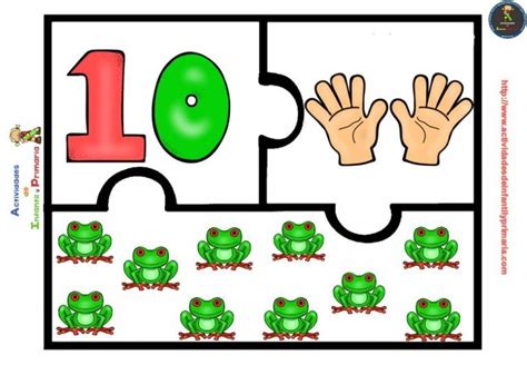 Puzzle Divertido Para Aprender Los Números Del 1 Al 10 Orientacion