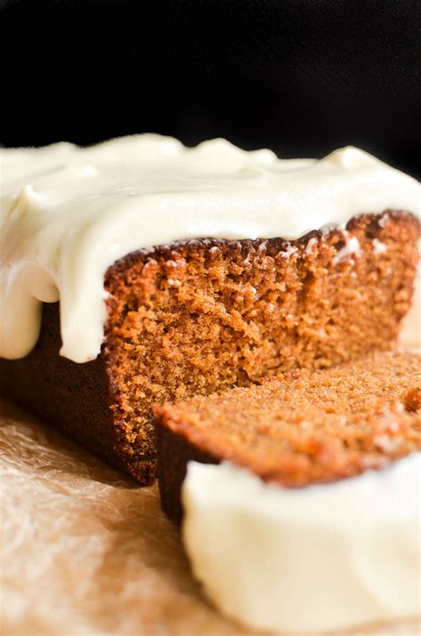 Best Gingerbread Loaf Cake With Cream Cheese Frosting ~ Yum