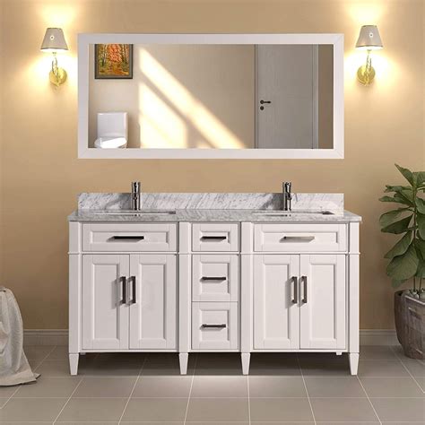 Vanity Art 60 Inch Double Sink Bathroom Vanity Set Carrara Ebay