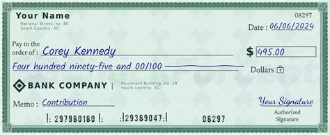 How To Write A Check For 495 Dollars Spell 495 On A Check