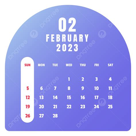 Gambar Kalender Sederhana Februari 2023 Februari Kalender 2023