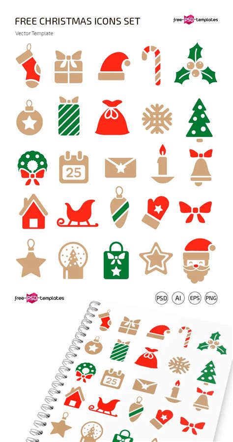 Free Christmas Icons Set Free Psd Templates
