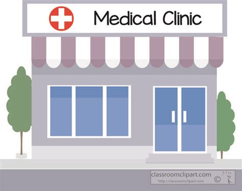 Medical Clinic Buildings Clip Art