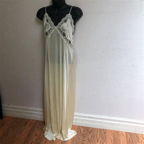 Vintage Bridal Val Mode Set L Nightgown Peignoir Ecru Gem