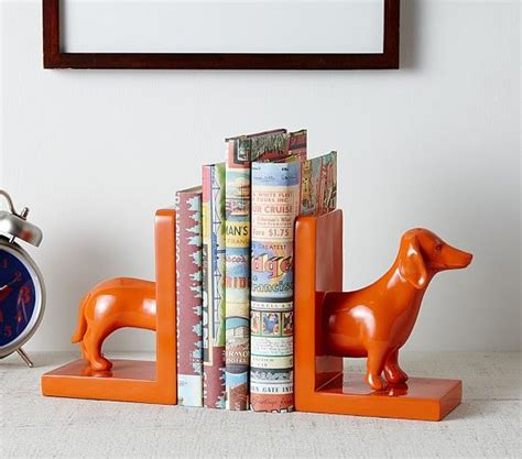 Orange Dog Bookends Pottery Barn Kids Diy Dorm Decor Dorm Room Diy