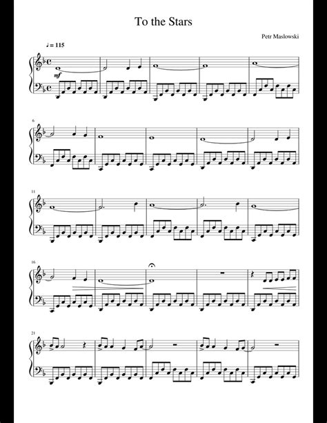 To The Stars Sheet Music For Piano Download Free In Pdf Or Midi