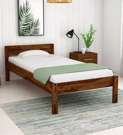 Ink Single Size Bed in Teak Wood   Online Furniture  