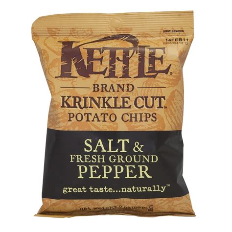 Kettle Krinkle Cut Salt And Pepper Potato Chips 2 Oz Bag Nassau Candy